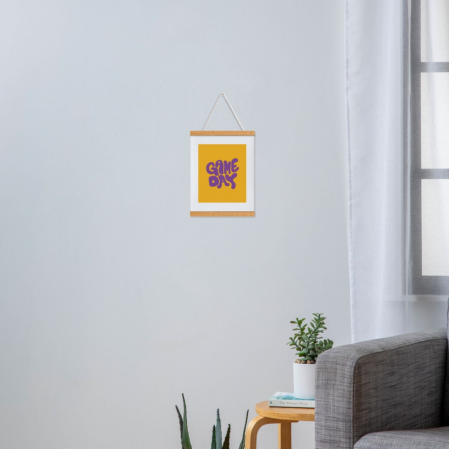 DENY Designs Gameday Yellow and Purple 1 Art Print