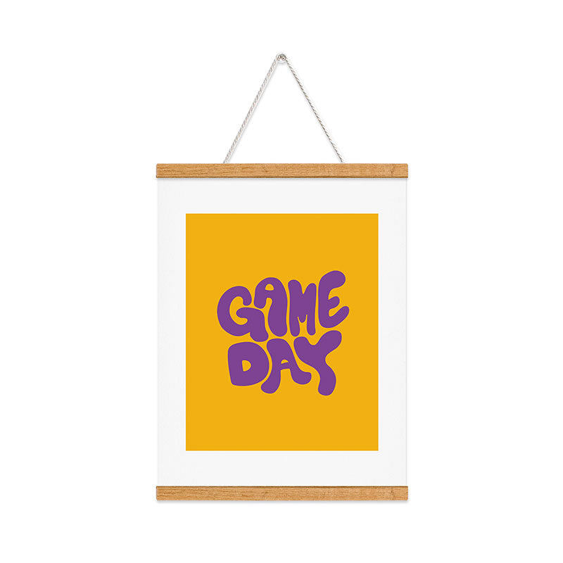DENY Designs Gameday Yellow and Purple 1 Art Print