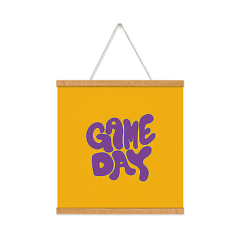 DENY Designs Gameday Yellow and Purple 1 Art Print