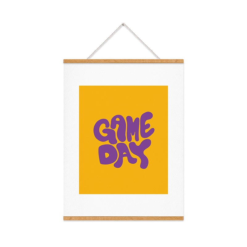 DENY Designs Gameday Yellow and Purple 1 Art Print