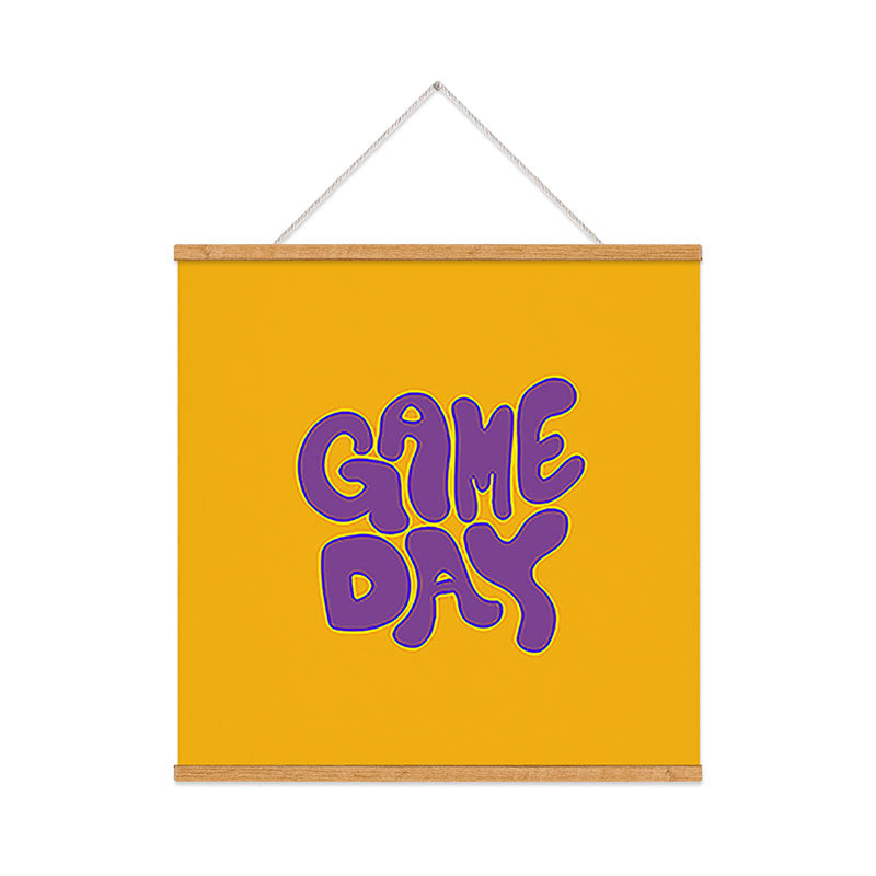 DENY Designs Gameday Yellow and Purple 1 Art Print