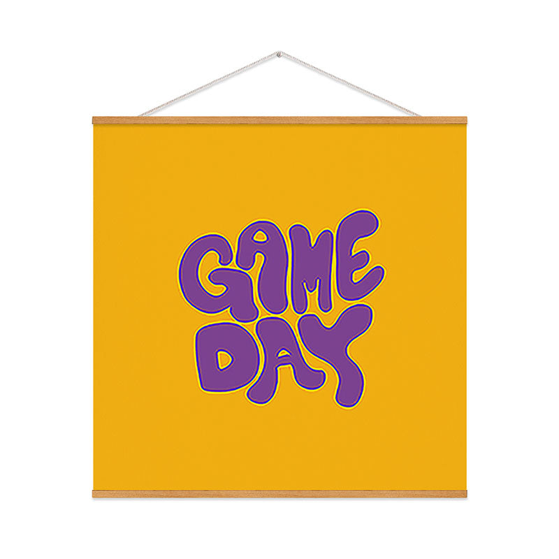 DENY Designs Gameday Yellow and Purple 1 Art Print