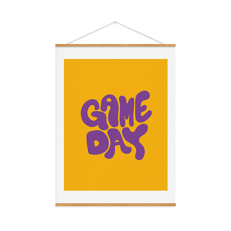 DENY Designs Gameday Yellow and Purple 1 Art Print