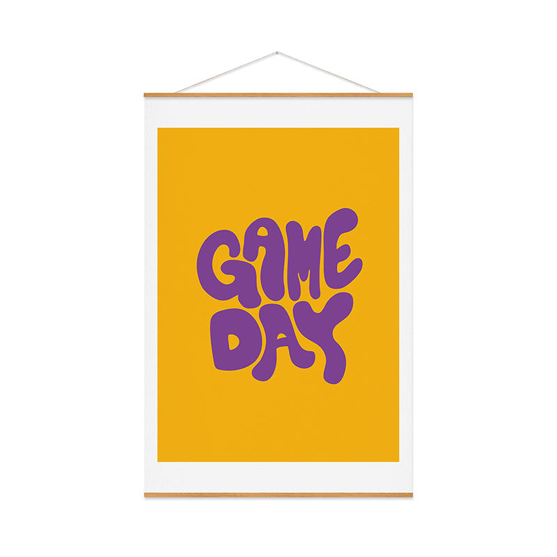 DENY Designs Gameday Yellow and Purple 1 Art Print
