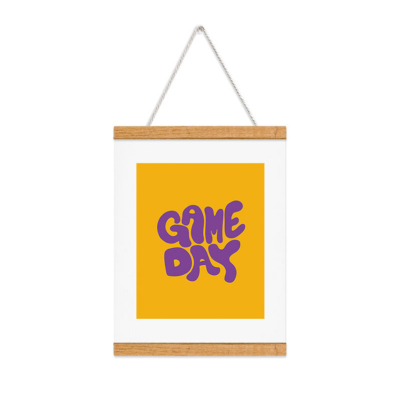 DENY Designs Gameday Yellow and Purple 1 Art Print