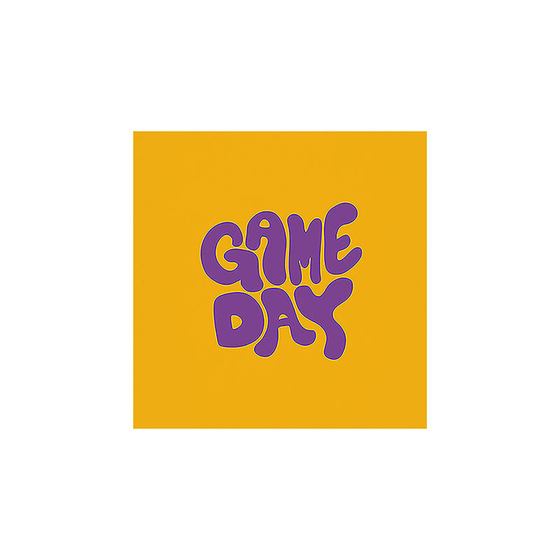 DENY Designs Gameday Yellow and Purple 1 Art Print