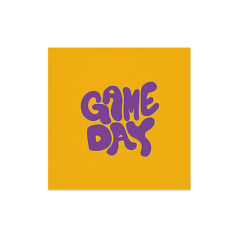 DENY Designs Gameday Yellow and Purple 1 Art Print
