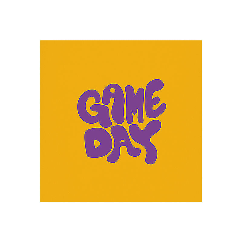 DENY Designs Gameday Yellow and Purple 1 Art Print