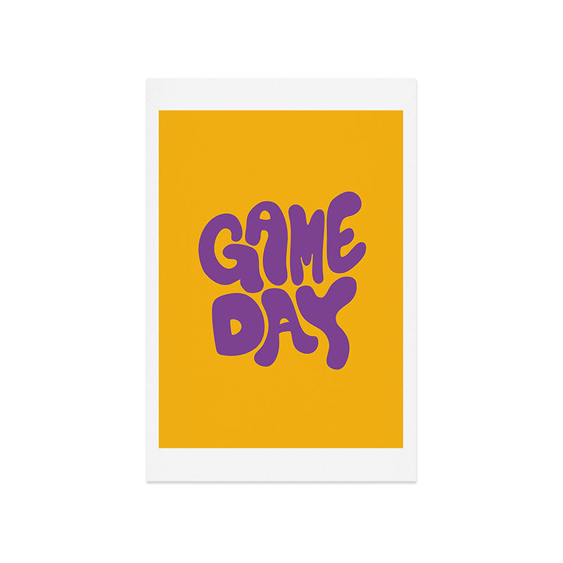 DENY Designs Gameday Yellow and Purple 1 Art Print