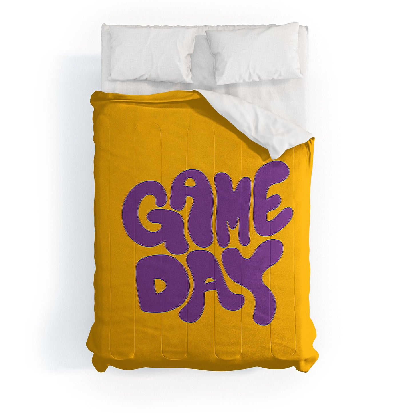 DENY Designs Gameday Yellow and Purple 1 Comforter