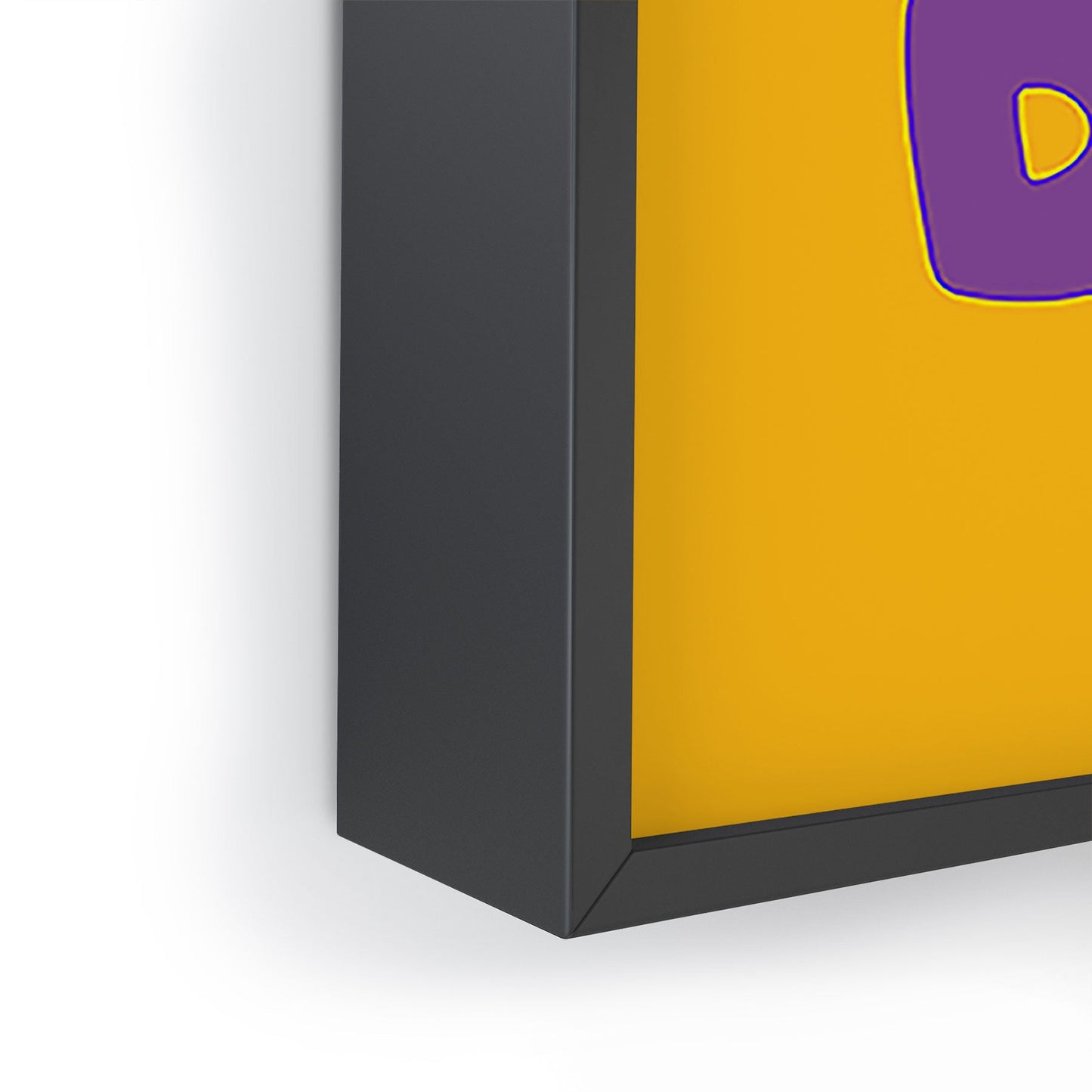 DENY Designs Gameday Yellow and Purple 1 Framed Mini Art Print