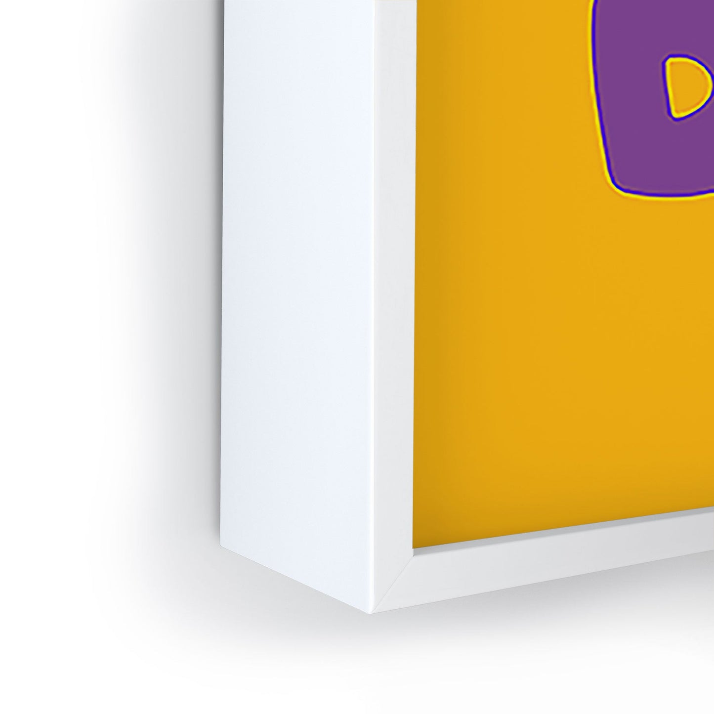 DENY Designs Gameday Yellow and Purple 1 Framed Mini Art Print