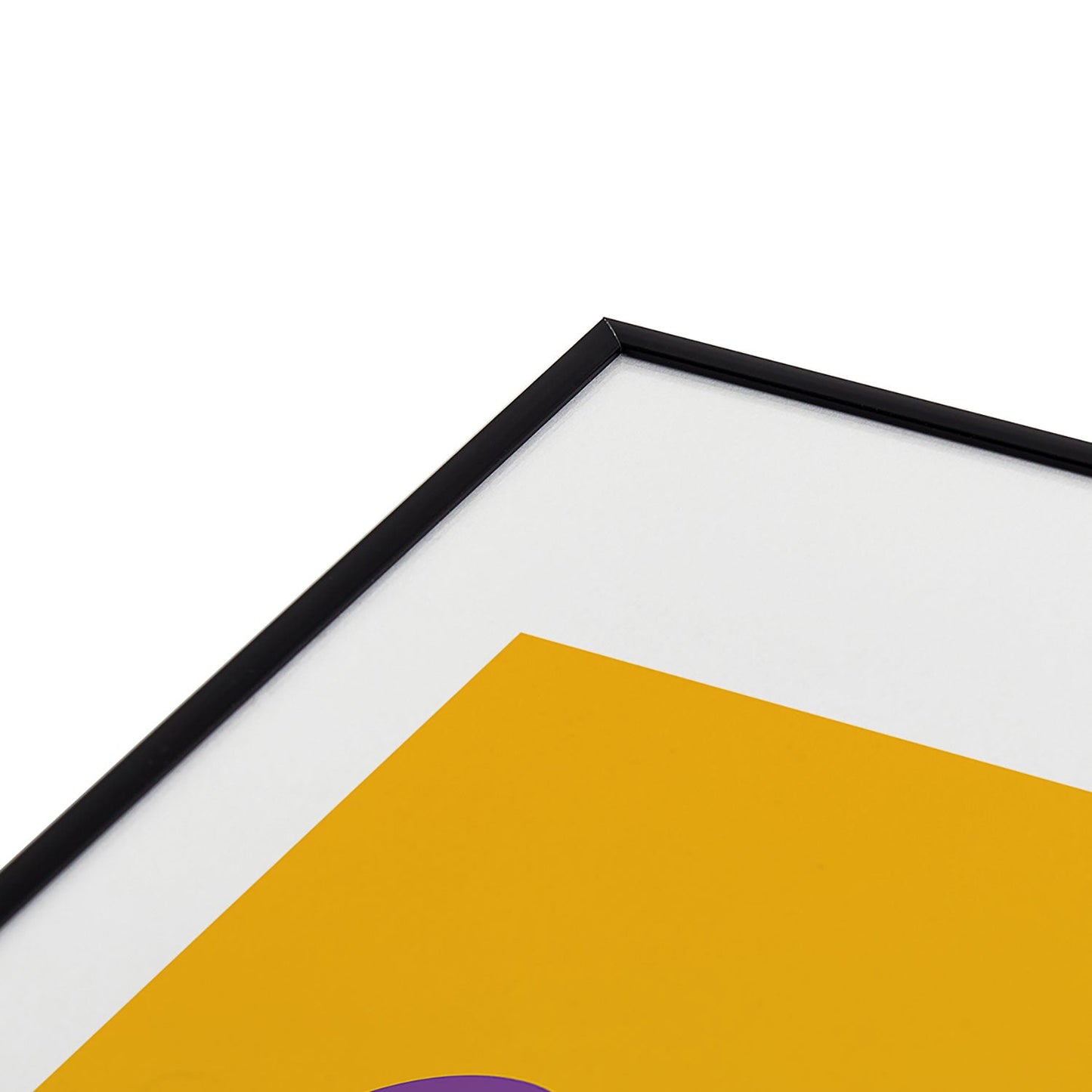 DENY Designs Gameday Yellow and Purple 1 Metal Framed Art Print