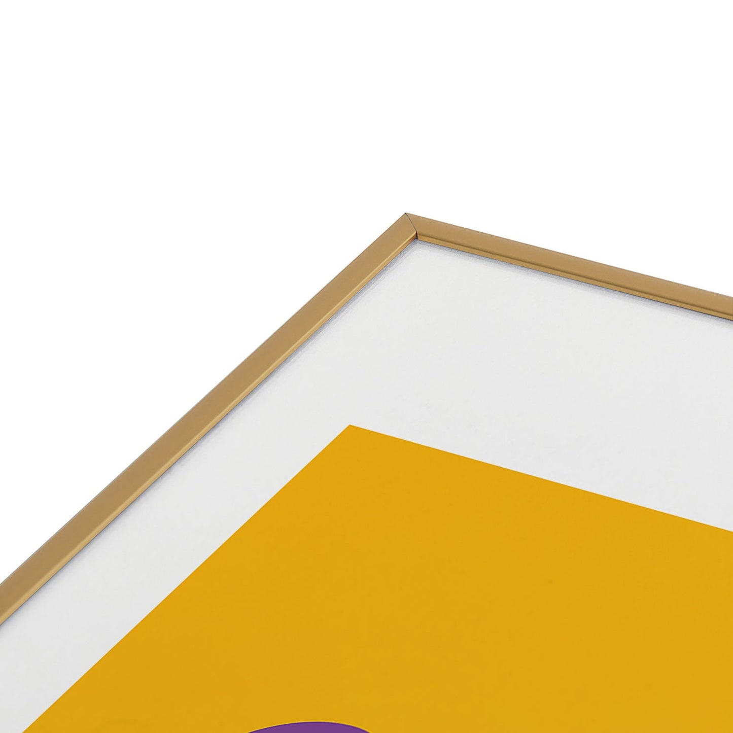 DENY Designs Gameday Yellow and Purple 1 Metal Framed Art Print