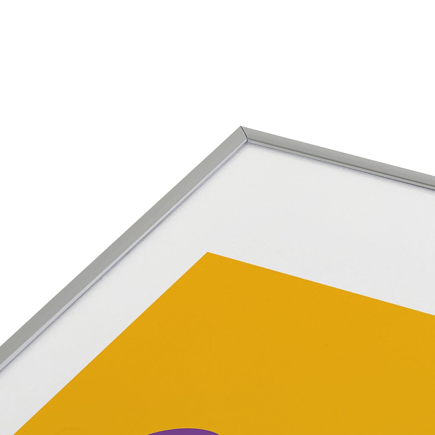 DENY Designs Gameday Yellow and Purple 1 Metal Framed Art Print