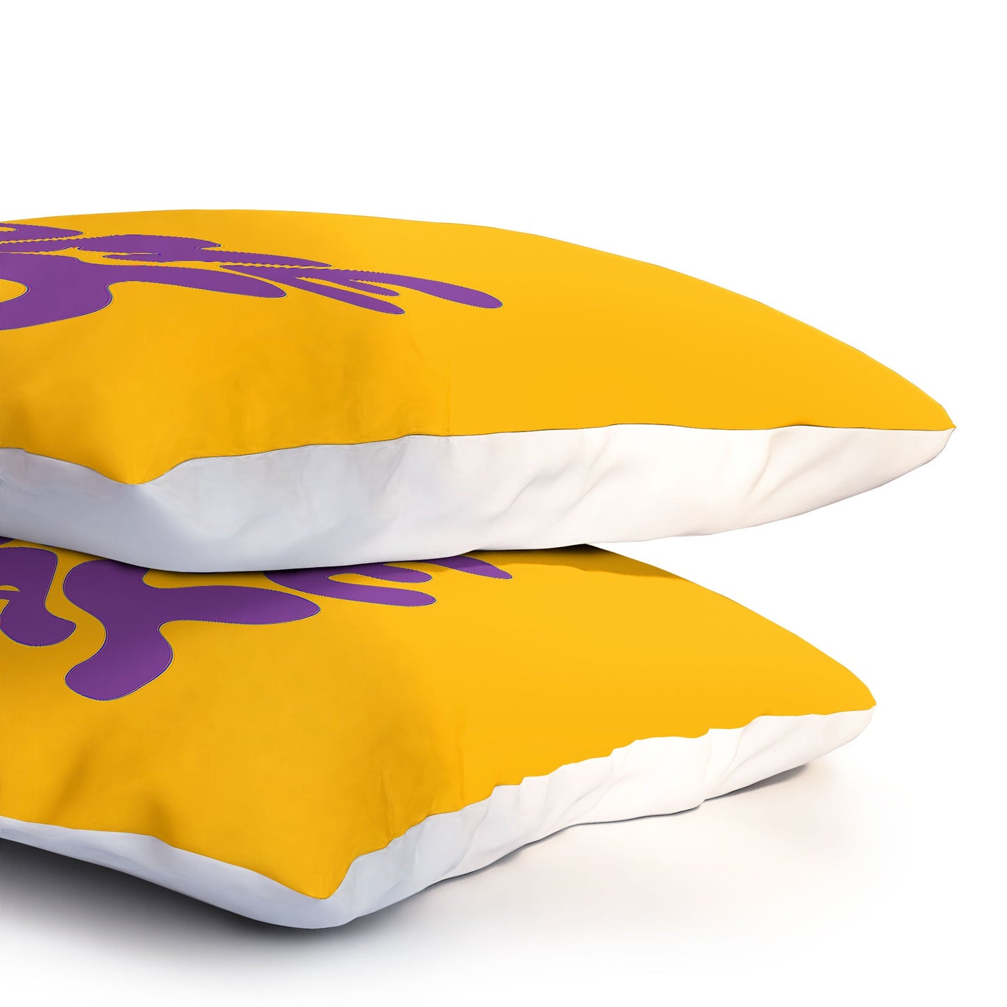 DENY Designs Gameday Yellow and Purple 1 Pillow Shams