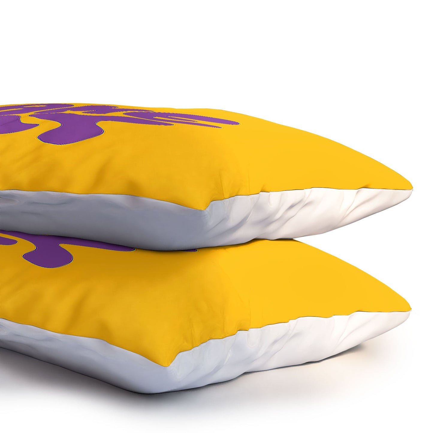 DENY Designs Gameday Yellow and Purple 1 Pillow Shams