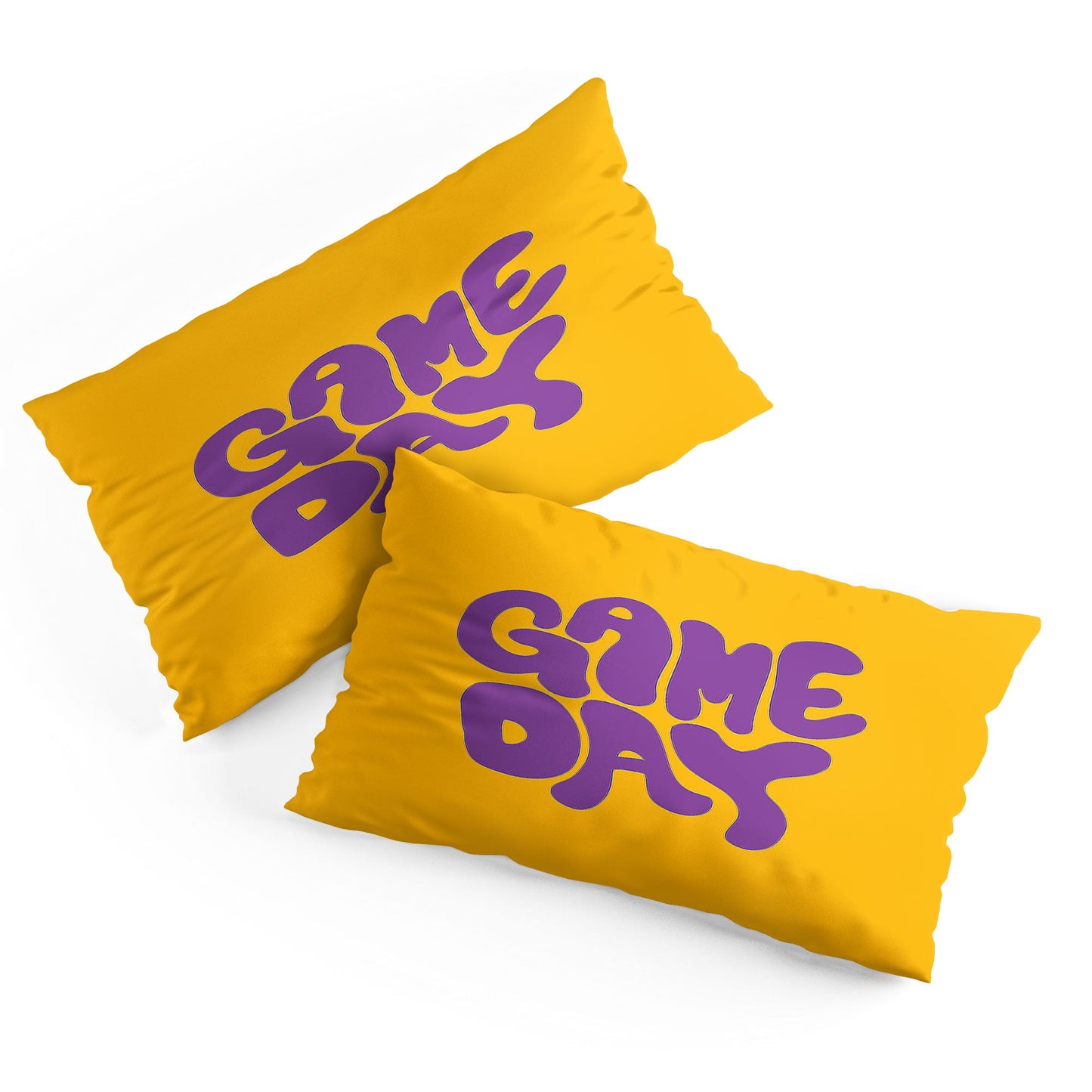 DENY Designs Gameday Yellow and Purple 1 Pillow Shams