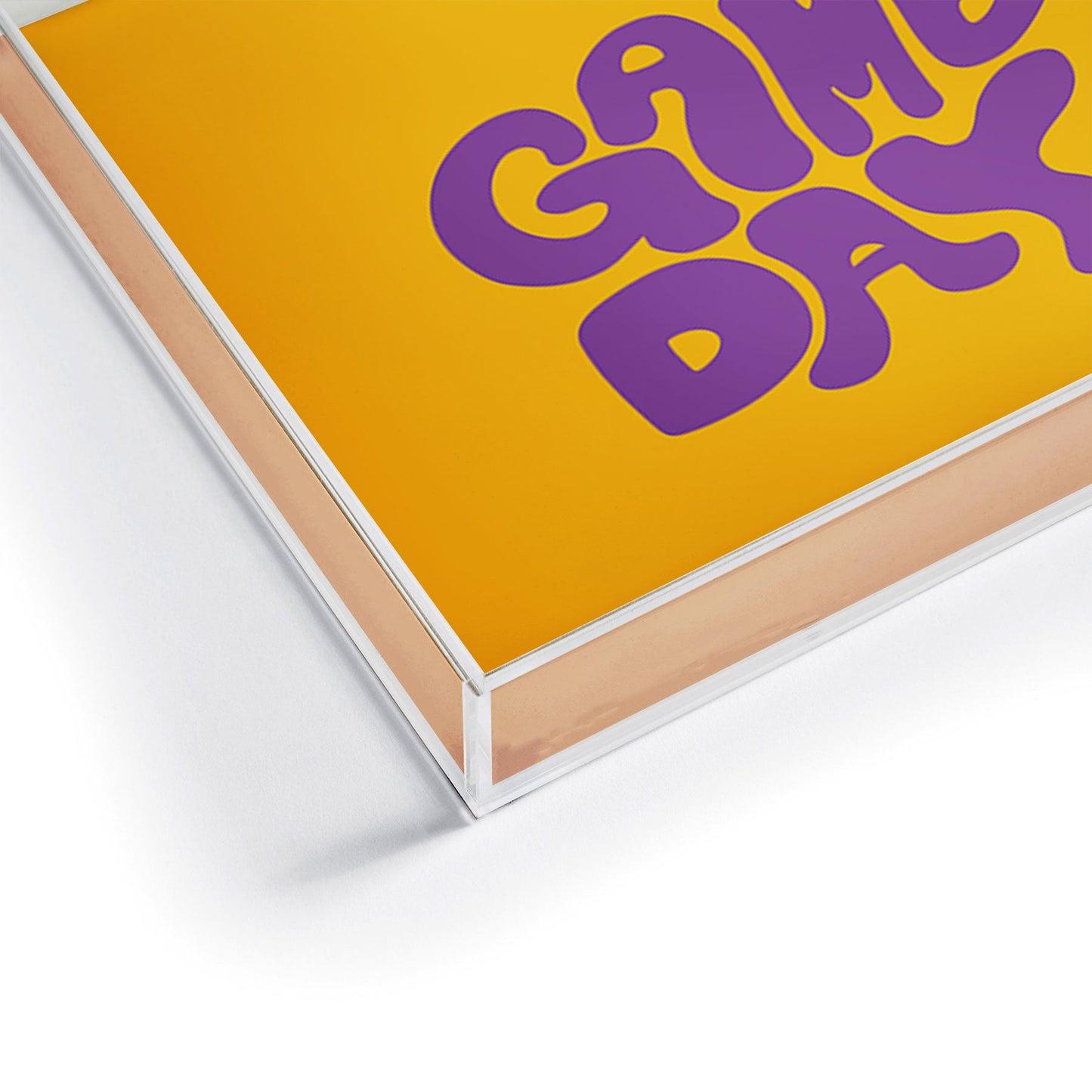 DENY Designs Gameday Yellow and Purple 1 Acrylic Tray