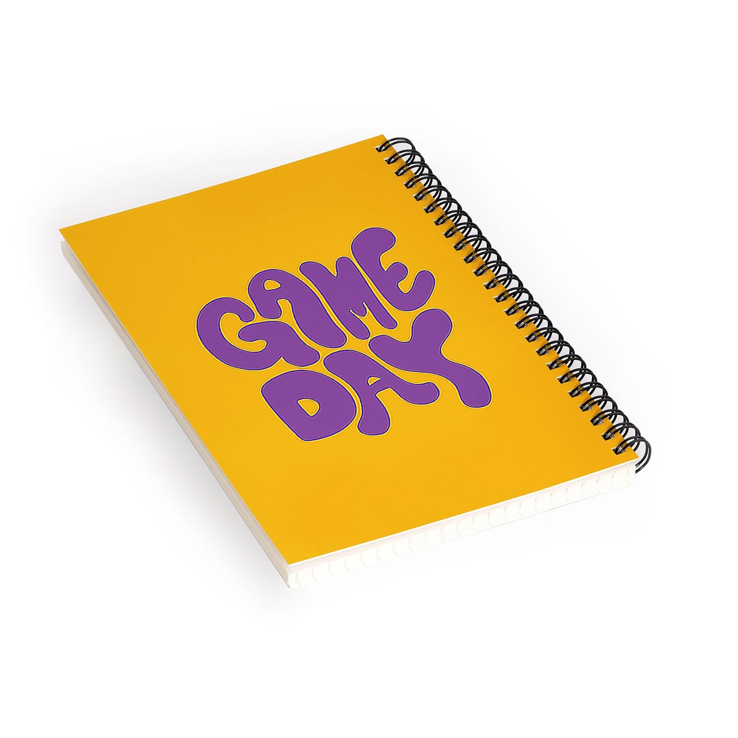 DENY Designs Gameday Yellow and Purple 1 Spiral Notebook