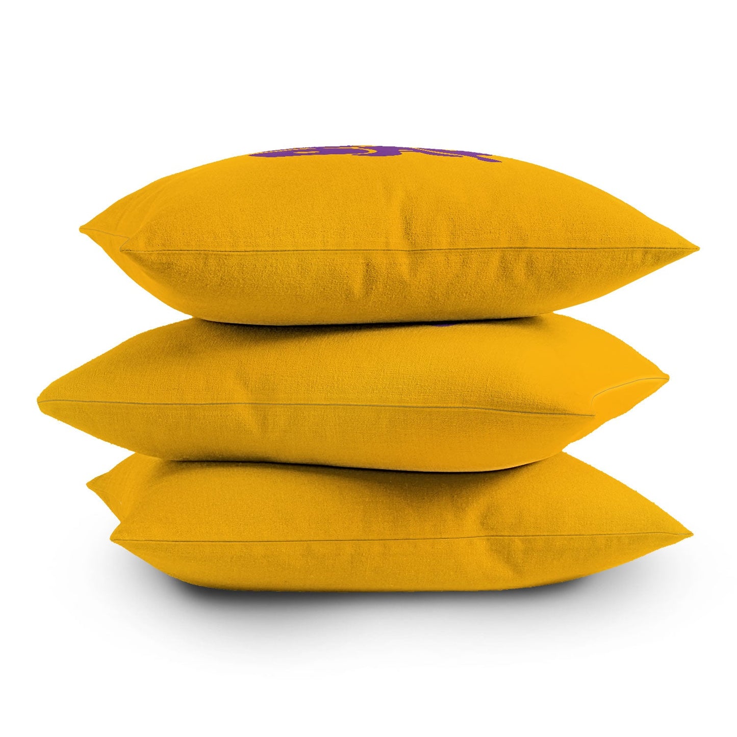 DENY Designs Gameday Yellow and Purple 1 Throw Pillow