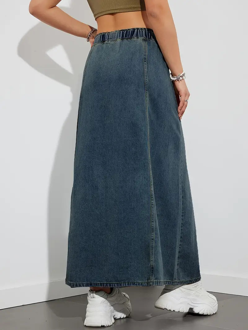 Stijlvolle Denim A-Lijn Rok voor Dames