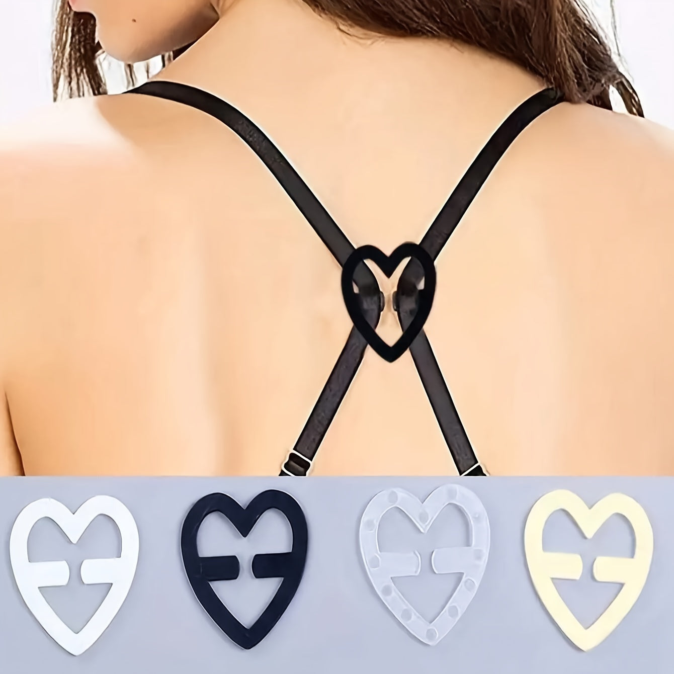 4pcs Bra Shoulder Clips, Invisible Adjustable Underwear Straps Anti Slip Clips, Women's Lingerie & Underwear Accessories