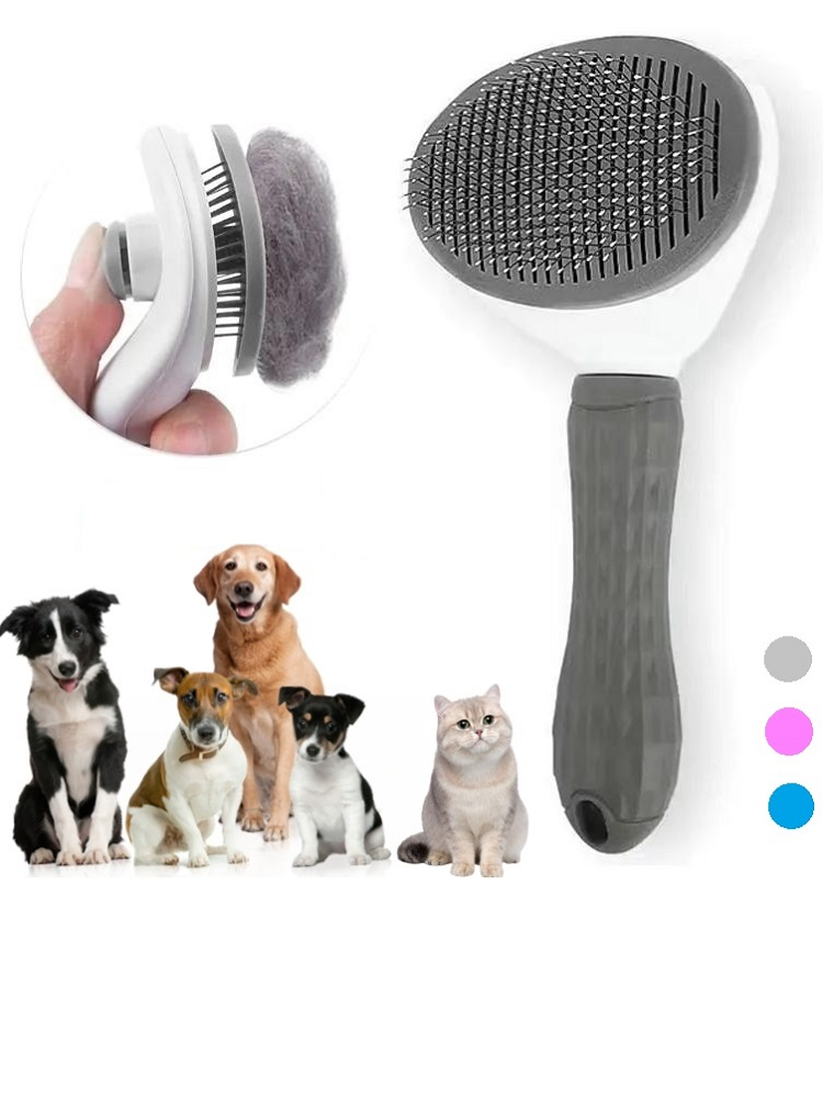 Huisdier Verzorgingsborstel - Zelfreinigende Kam Voor Honden En Katten