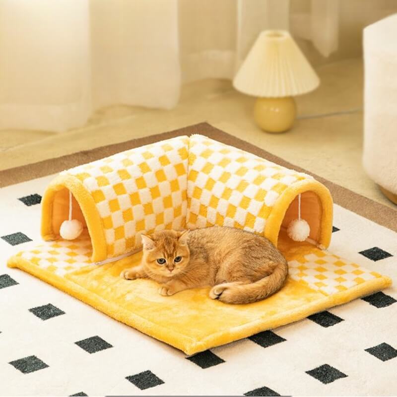 2-in-1 Katten Tunnel Bed - FurryFun