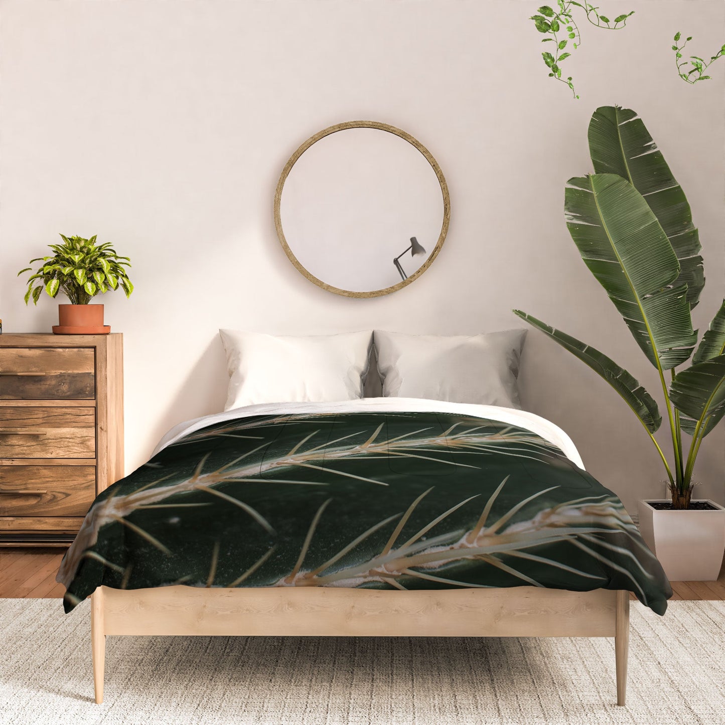 Hello Twiggs Green Cactus Comforter