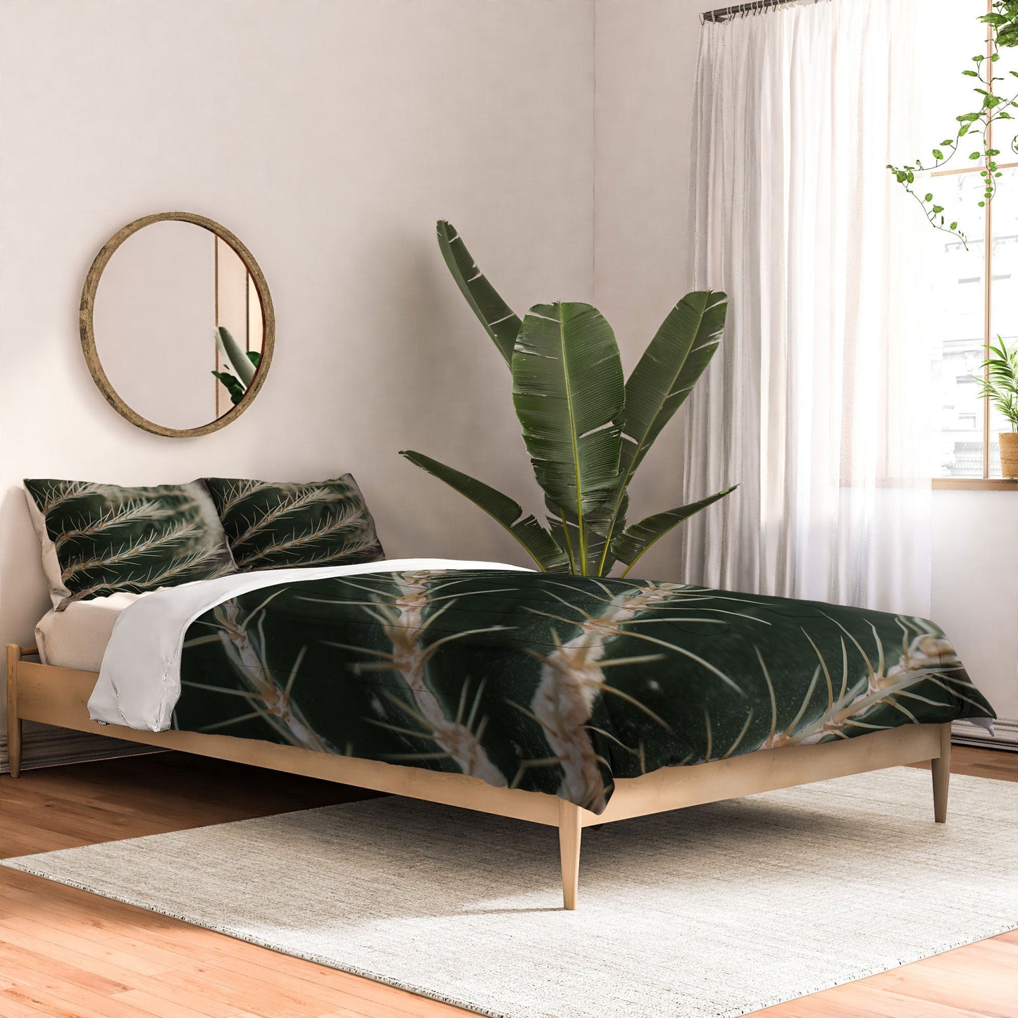 Hello Twiggs Green Cactus Comforter