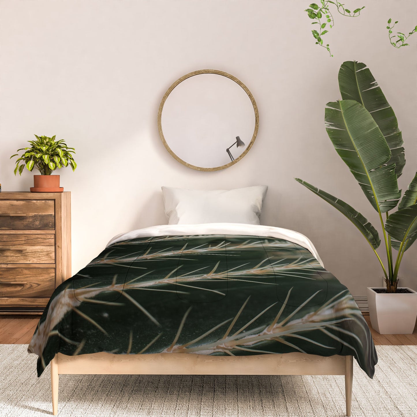 Hello Twiggs Green Cactus Comforter