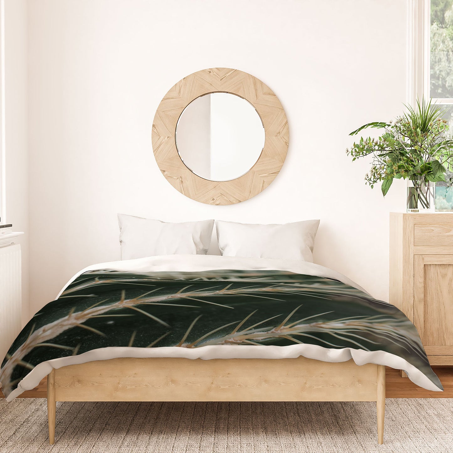 Hello Twiggs Green Cactus Duvet Cover