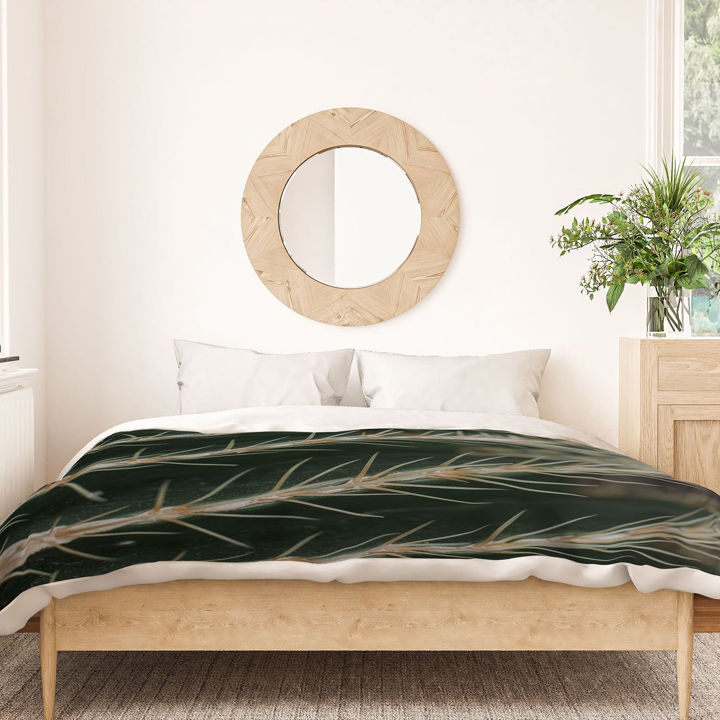 Hello Twiggs Green Cactus Duvet Cover
