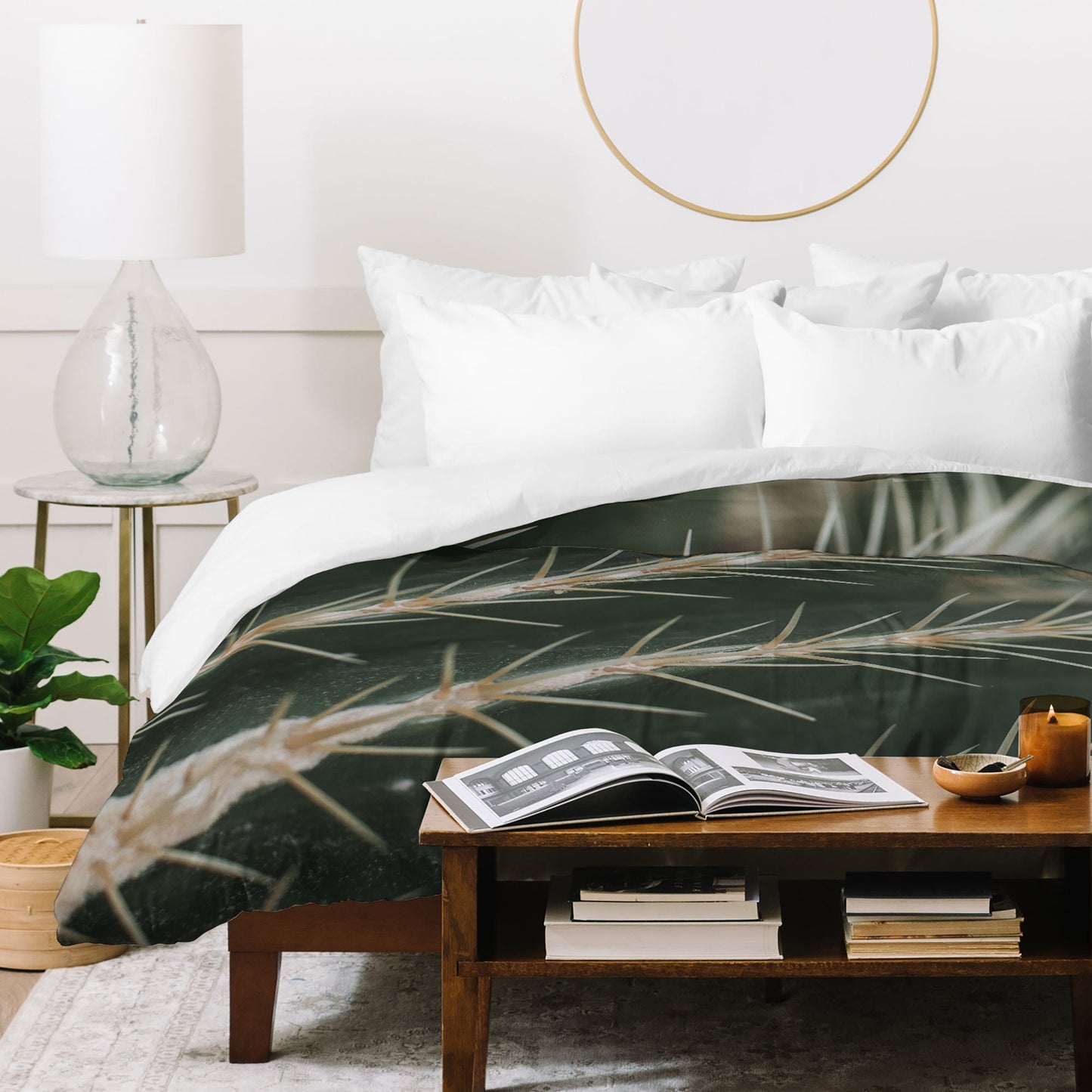 Hello Twiggs Green Cactus Duvet Cover
