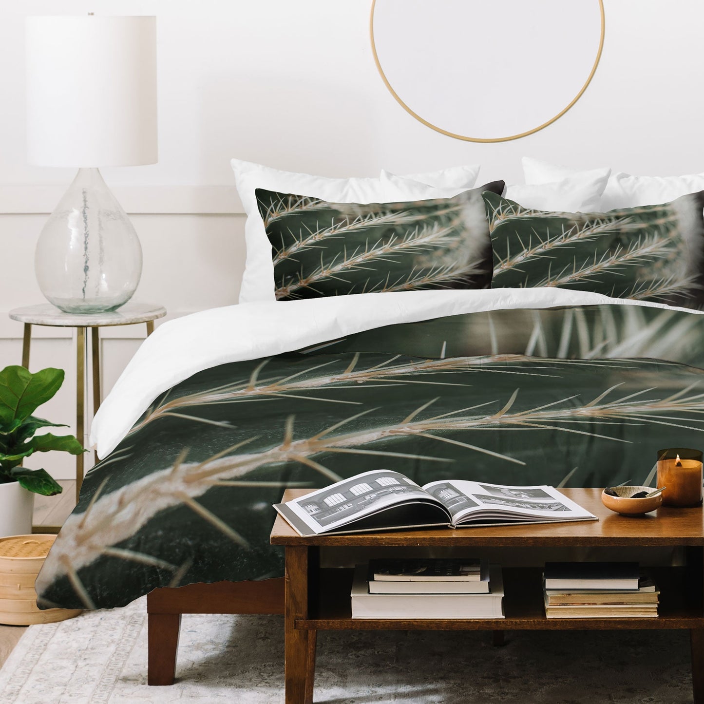 Hello Twiggs Green Cactus Duvet Cover