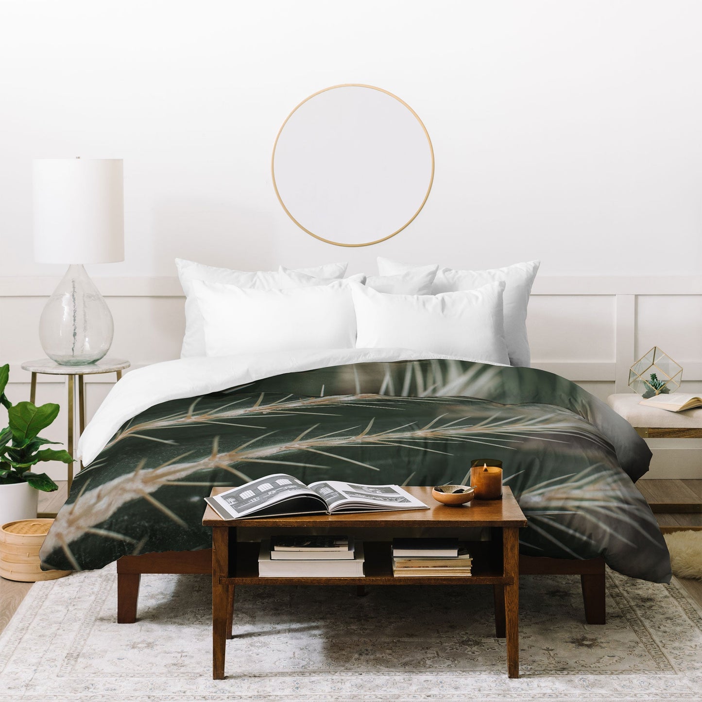 Hello Twiggs Green Cactus Duvet Cover