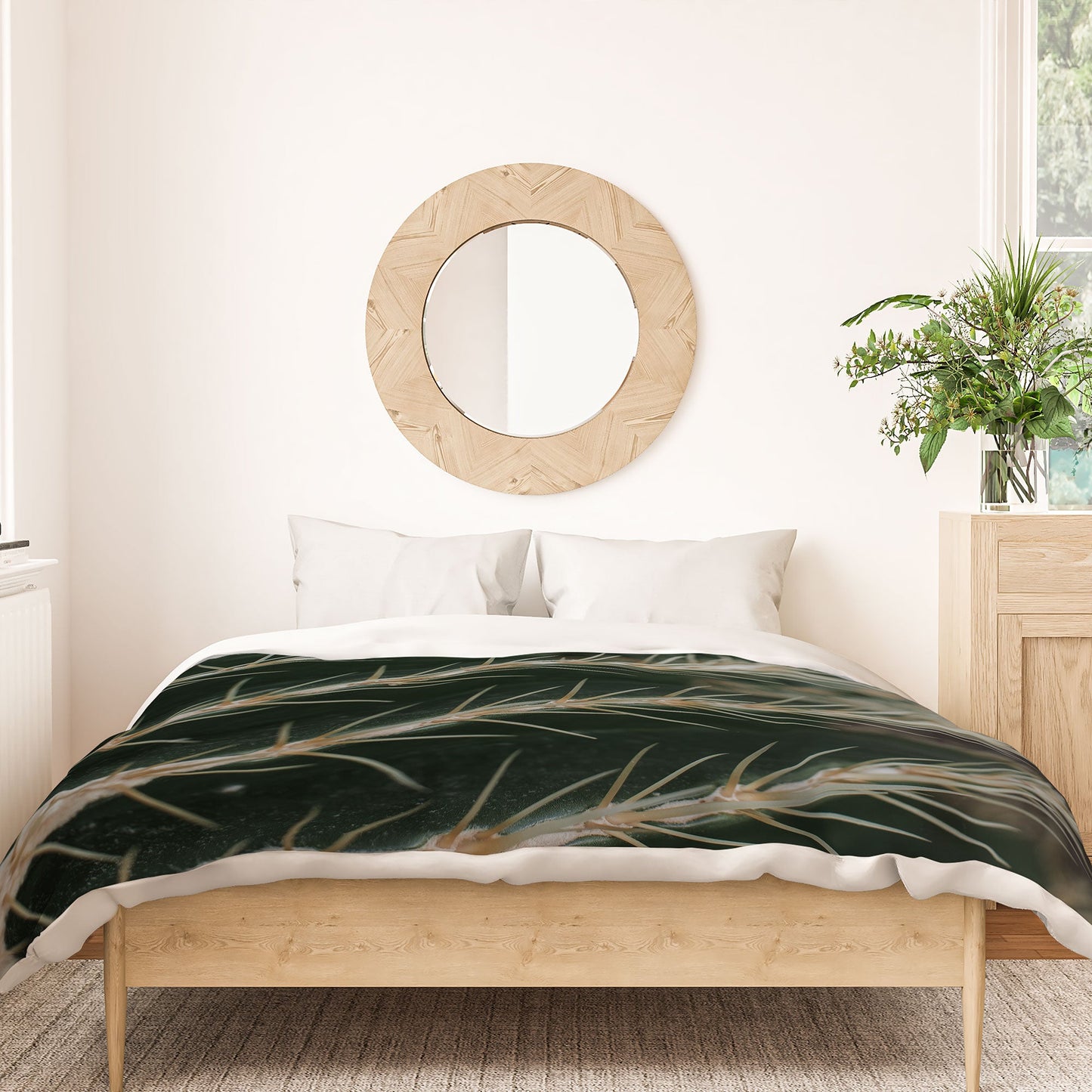 Hello Twiggs Green Cactus Duvet Cover