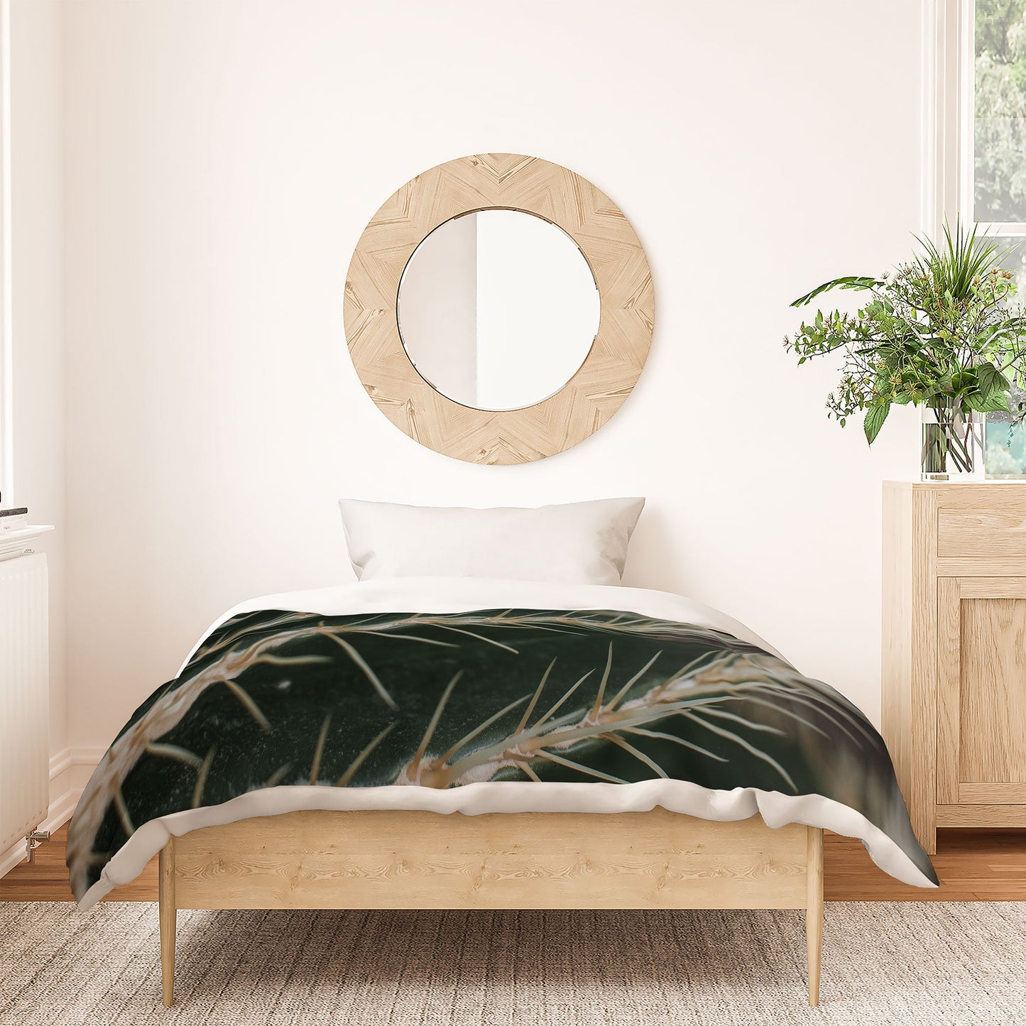 Hello Twiggs Green Cactus Duvet Cover