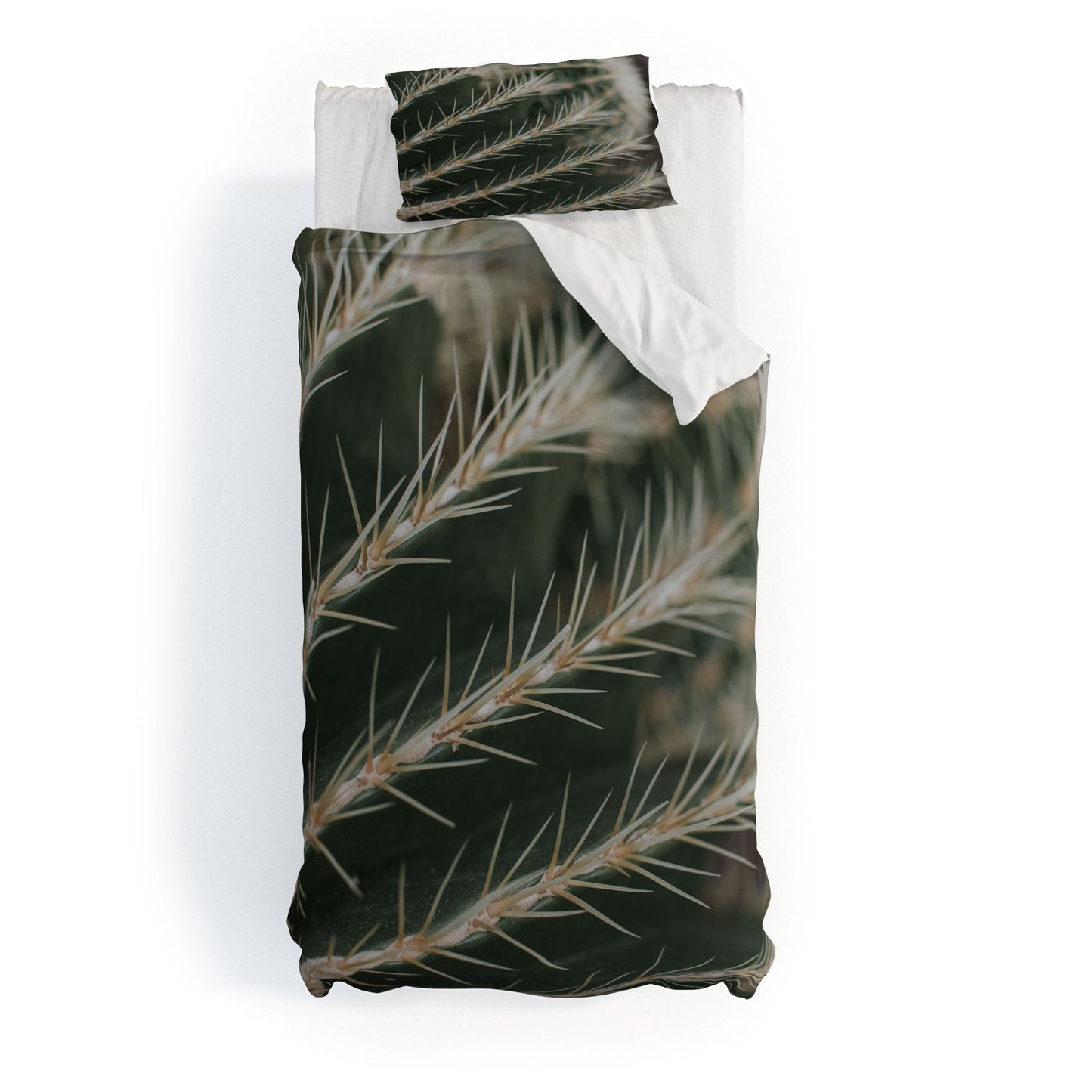 Hello Twiggs Green Cactus Duvet Cover