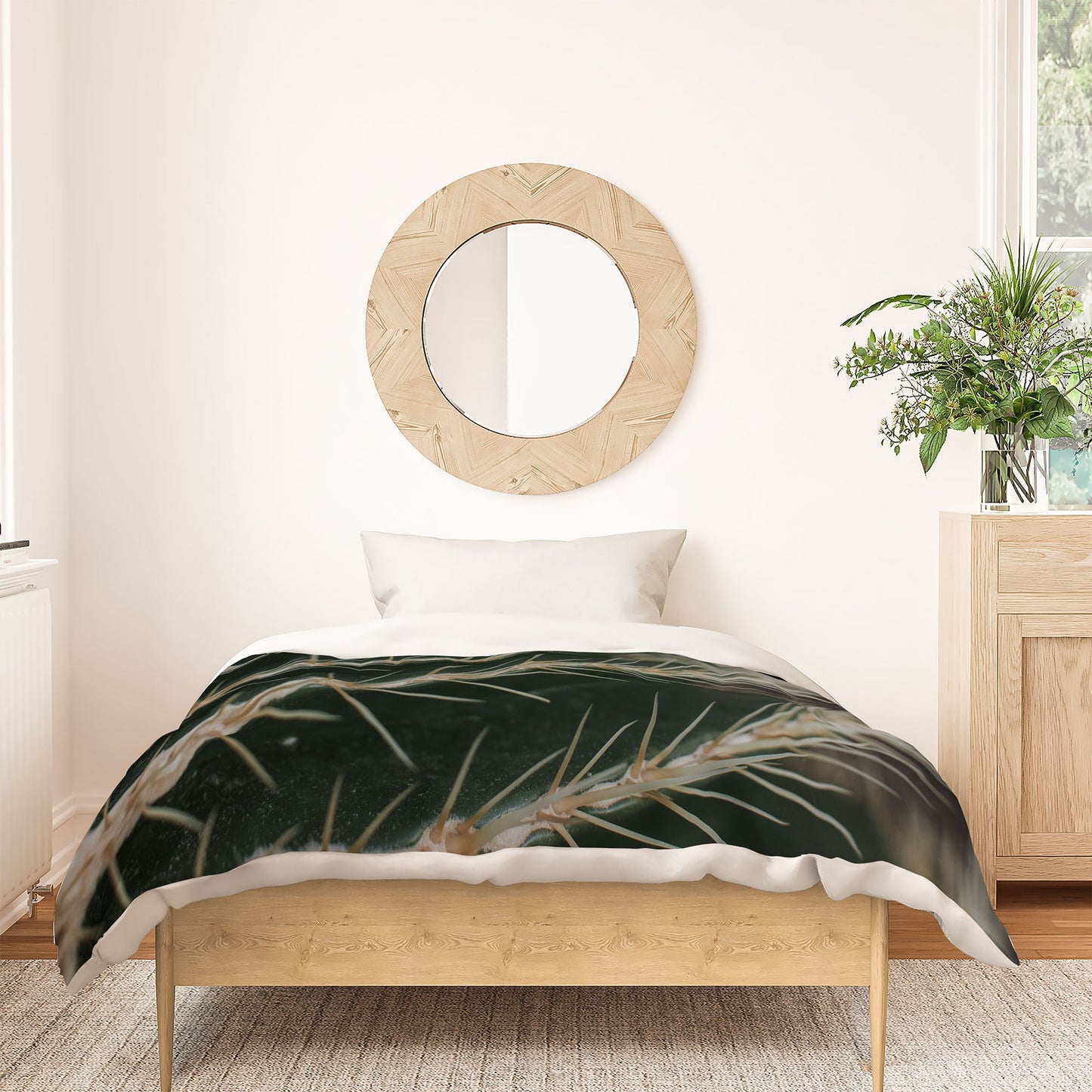 Hello Twiggs Green Cactus Duvet Cover