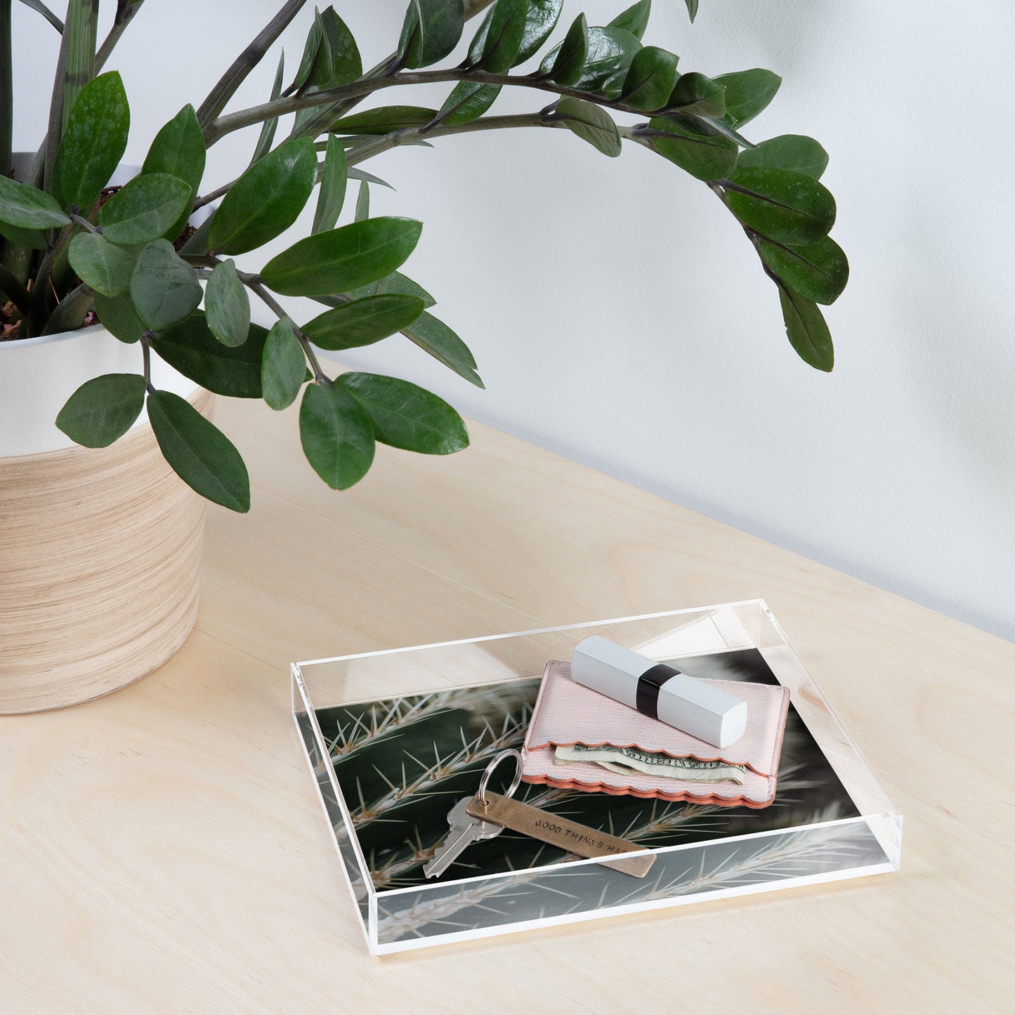 Hello Twiggs Green Cactus Acrylic Tray