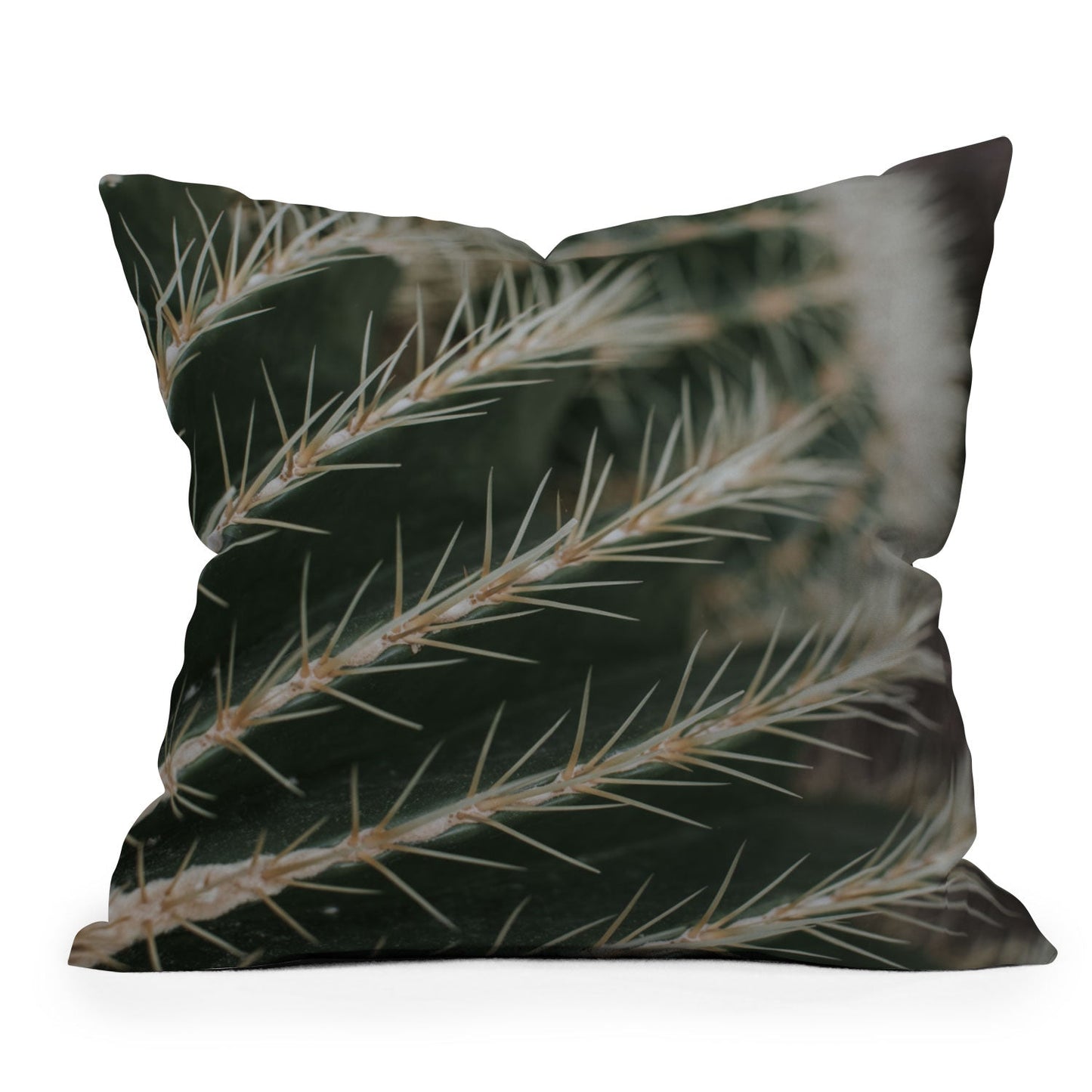 Hello Twiggs Green Cactus Throw Pillow