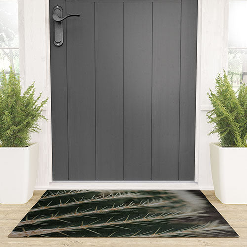 Hello Twiggs Green Cactus Welcome Mat