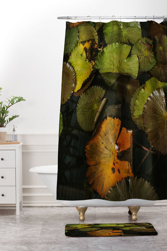 Hello Twiggs Lily Pads Shower Curtain And Mat