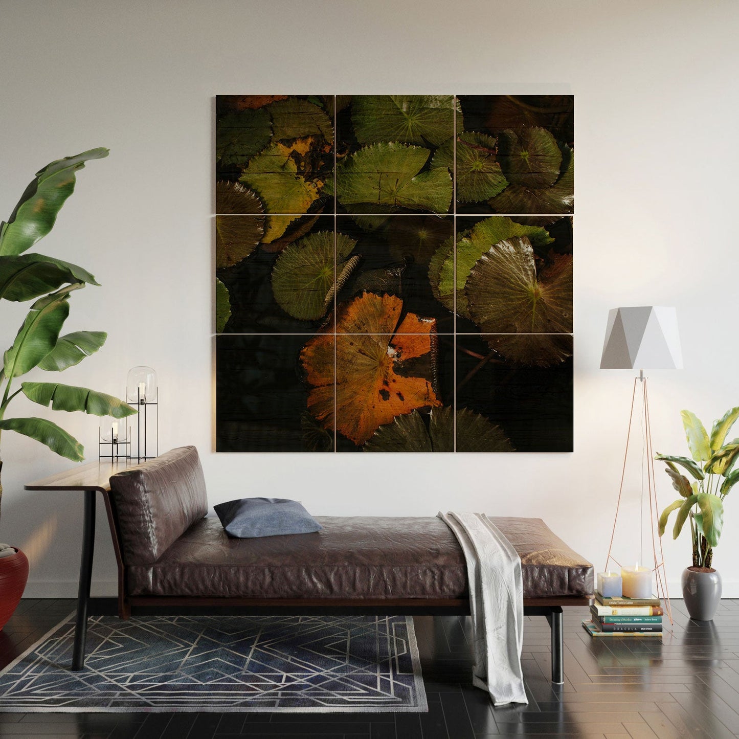 Hello Twiggs Lily Pads Wood Wall Mural
