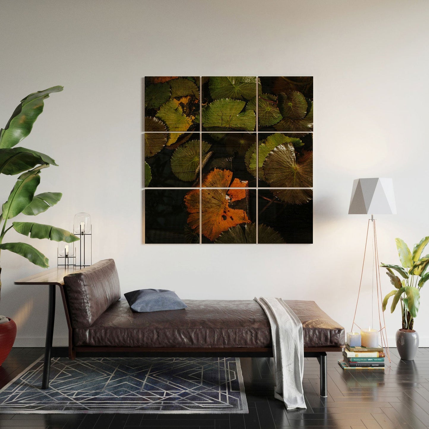 Hello Twiggs Lily Pads Wood Wall Mural
