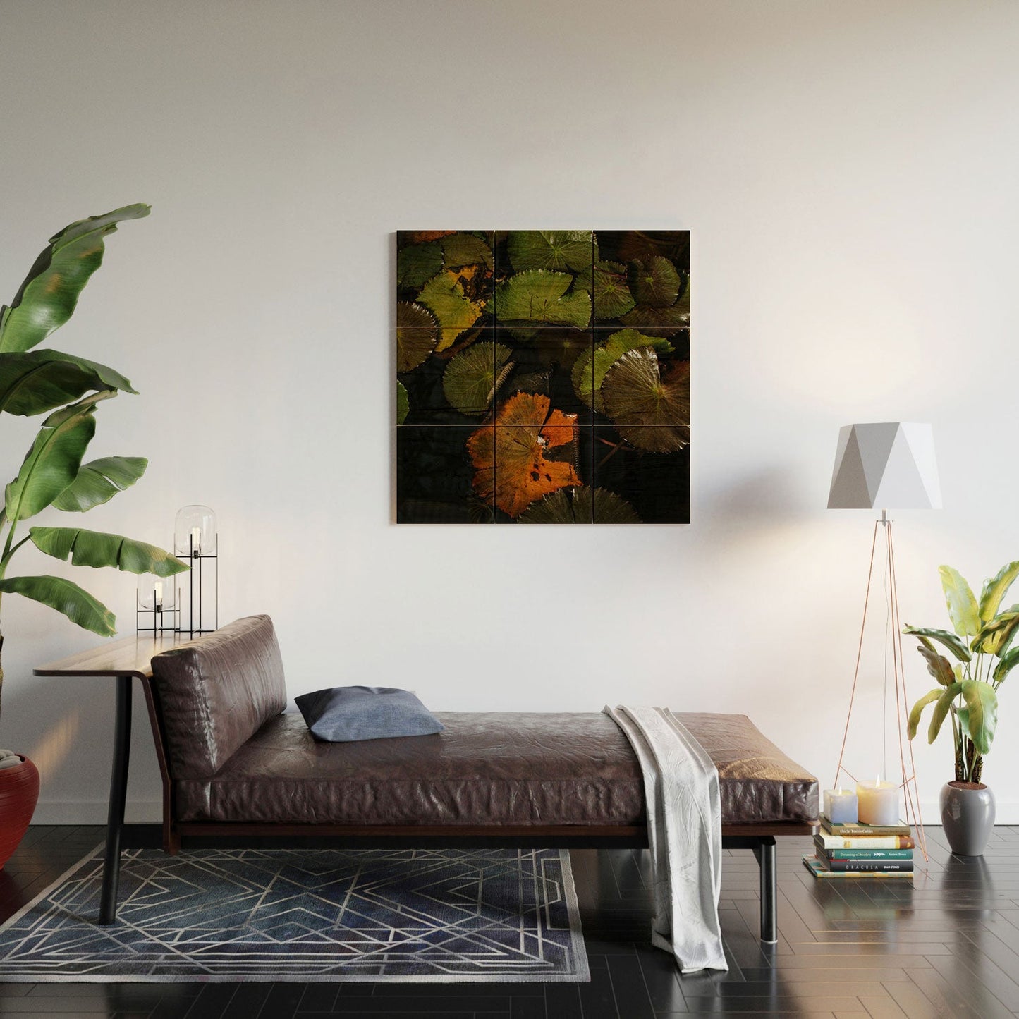 Hello Twiggs Lily Pads Wood Wall Mural