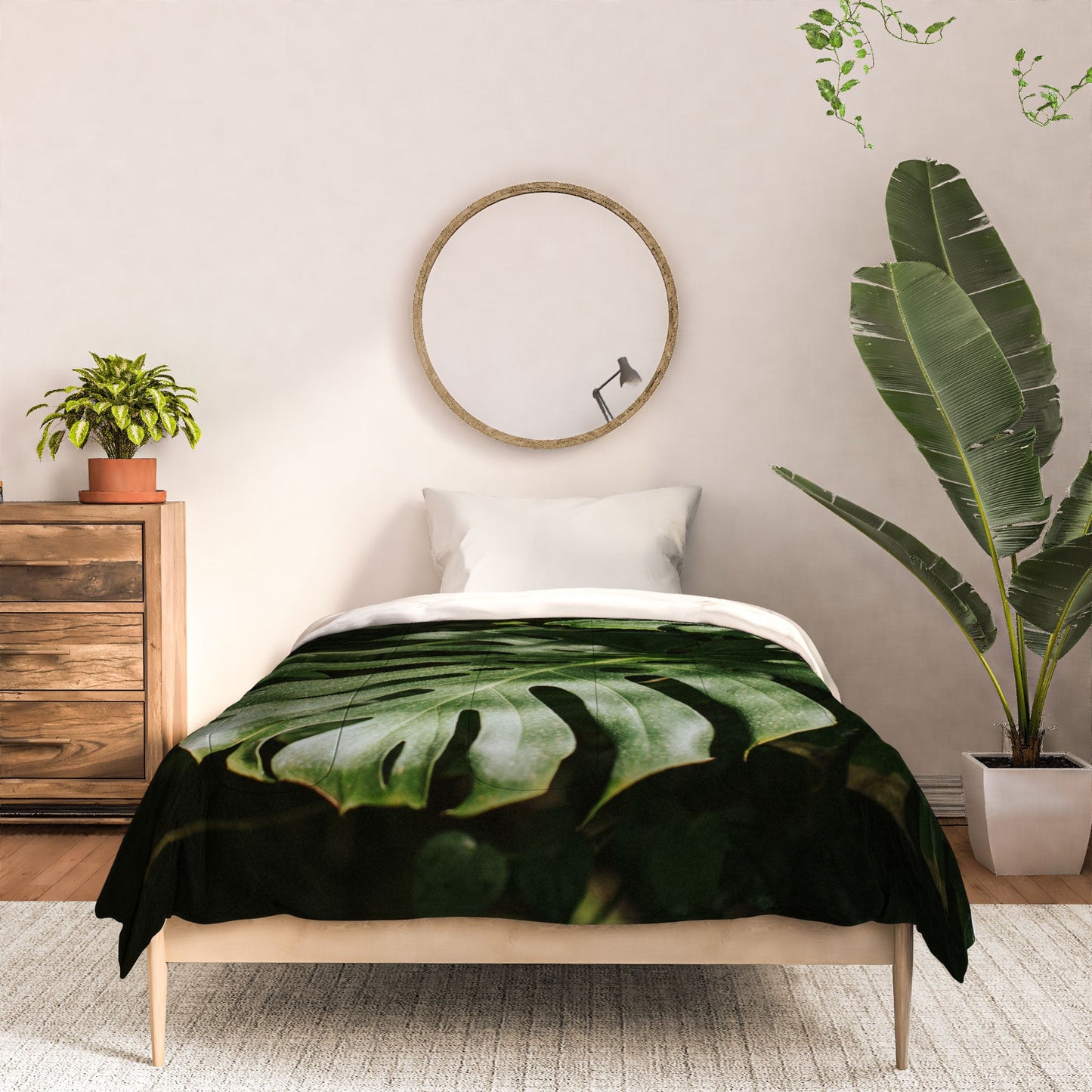 Hello Twiggs Monstera Leaves Comforter