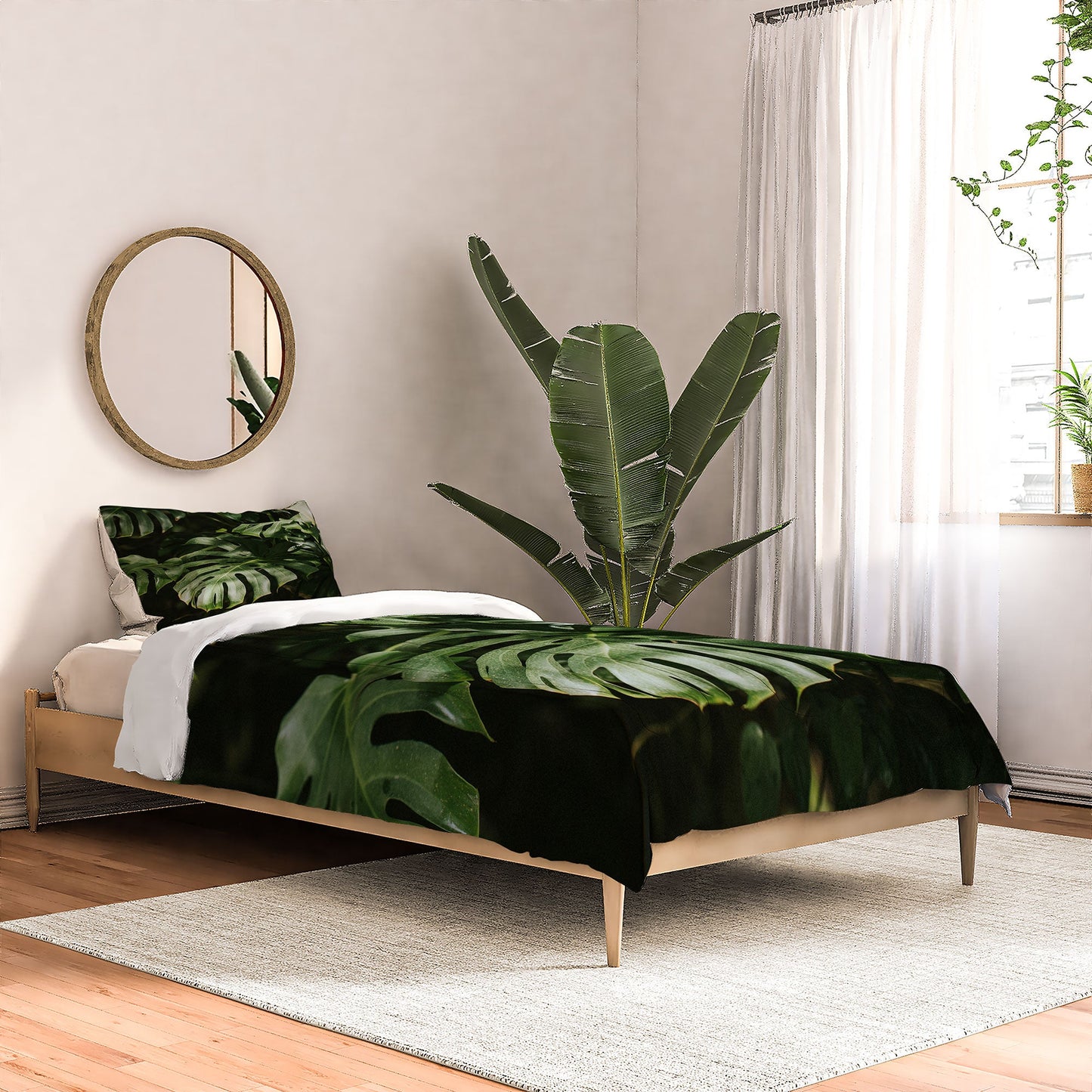 Hello Twiggs Monstera Leaves Comforter